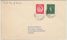 Great Britain 1952, First Day Cover, Sc# - 1952-1971 Dezimalausgaben (Vorläufer)