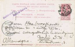 23736. Entero Postal BRUXELLES Depart (Belgien) 1905. NATIONAL ZEITUNG Lineal - International Reply Coupons