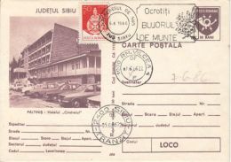 58229- PALTINIS- CINDRELUL HOTEL, TOURISM, POSTCARD STATIONERY, 1986, ROMANIA - Hotel- & Gaststättengewerbe