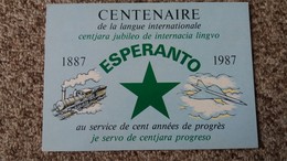 CPSM ESPERANTO CENTENAIRE DE LA LANGUE INTERNATIONALE 1887 1987 AU SERVICE PROGRES TRAIN CONCORDE - Esperanto