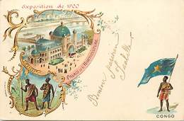 Ref R789- Exposition Universelle De Paris  De 1900- Dessin Illustrateur - Congo   -carte Bon Etat - - Autres & Non Classés