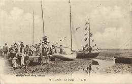 -ref-R482- Gironde - Ares - La Plage - Bateau - Bateaux - Carte Bon Etat - - Arès