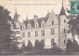 37. NEUILLE PONT PIERRE. CPA . LOT DE 3 CARTES . CHÂTEAU DE LA DONNETERIE. ANNÉE 1910 + TEXTE - Neuillé-Pont-Pierre