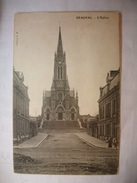 Carte Postale Beauval (80) L'Eglise (CPA Correspondance 1914 ) - Beauval