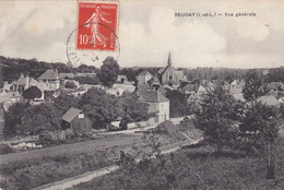 37. REUGNY . CPA . VUE GÉNÉRALE. ANNÉE 1909 + TEXTE - Reugny