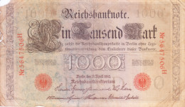 REICH GERMANY / NAZI GERMANY - BANK NOTE - 1910 - 1000 MARK - 1.000 Mark