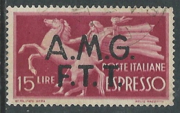 1947-48 TRIESTE A ESPRESSO USATO DEMOCRATICA 15 LIRE - L17 - Posta Espresso