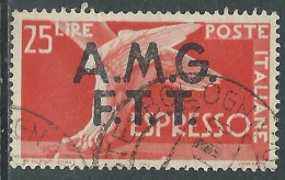 1947-48 TRIESTE A ESPRESSO USATO DEMOCRATICA 25 LIRE - L33 - Posta Espresso