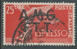 1947-48 TRIESTE A ESPRESSO USATO DEMOCRATICA 25 LIRE - L36 - Posta Espresso