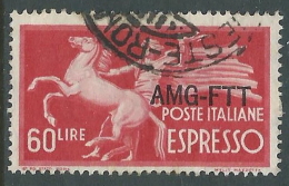 1950 TRIESTE A ESPRESSO USATO DEMOCRATICA 60 LIRE - L27 - Posta Espresso