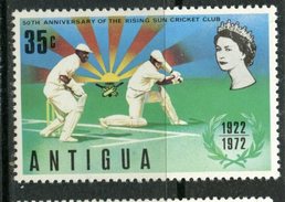 Antigua  1972 35c Cricket Issue #298  MH - 1858-1960 Kolonie Van De Kroon