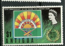 Antigua  1972 $1.00 Cricket Issue #299  MH - 1858-1960 Colonia Británica