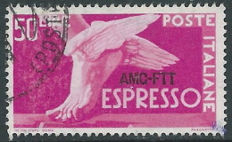1952 TRIESTE A ESPRESSO USATO DEMOCRATICA 50 LIRE - L23 - Express Mail