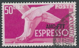 1952 TRIESTE A ESPRESSO USATO DEMOCRATICA 50 LIRE - L28 - Posta Espresso