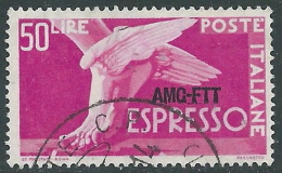 1952 TRIESTE A ESPRESSO USATO DEMOCRATICA 50 LIRE - L29 - Express Mail