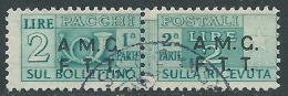 1947-48 TRIESTE A PACCHI POSTALI USATO 2 LIRE - LL2 - Colis Postaux/concession