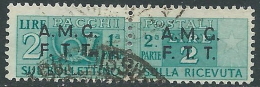 1947-48 TRIESTE A PACCHI POSTALI USATO 2 LIRE - LL3 - Colis Postaux/concession