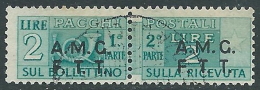 1947-48 TRIESTE A PACCHI POSTALI USATO 2 LIRE - LL7 - Postal And Consigned Parcels