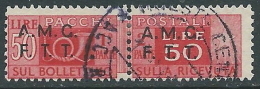 1947-48 TRIESTE A PACCHI POSTALI USATO 50 LIRE - LL2 - Colis Postaux/concession