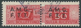 1947-48 TRIESTE A PACCHI POSTALI USATO 50 LIRE - LL3 - Colis Postaux/concession