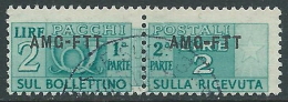 1949-53 TRIESTE A PACCHI POSTALI USATO 2 LIRE - LL6 - Colis Postaux/concession