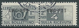 1949-53 TRIESTE A PACCHI POSTALI USATO 4 LIRE - LL2 - Colis Postaux/concession