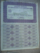 Société Dieppoise De Chalutage Et De Consignations 1927 Action 100 F Au Porteur - Navigation