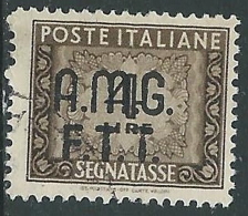 1947-49 TRIESTE A SEGNATASSE USATO 4 LIRE - LL2 - Segnatasse