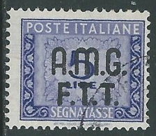 1947-49 TRIESTE A SEGNATASSE USATO 5 LIRE - LL1 - Segnatasse