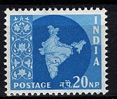 India, 1957, SG 378, MNH (Wmk 69, Mult Stars) - Ungebraucht