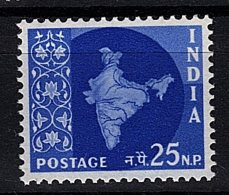 India, 1957, SG 383, MNH (Wmk 69, Mult Stars) - Nuevos