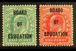 OFFICIALS "BOARD OF EDUCATION" KEVII ½d & 1d, SG O83/4, Fine Mint (2). For More Images, Please Visit... - Unclassified