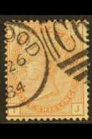 1881 1s Orange- Brown Plate 14, Wmk Imperial Crown, SG 163, Fine Used. For More Images, Please Visit... - Other & Unclassified