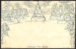 1840 2d Blue Mulready Envelope, Stereo A199, Unused. For More Images, Please Visit... - Other & Unclassified