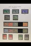 1937-50 KGVI FINE MINT COLLECTION Almost Complete Run, 1938-45 Defins Set Less 6d Mauve, 1948 RSW Set, 1950 Defins... - Turks E Caicos