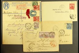 1897-1920 COVERS. A Small Cover Group, Inc 1897 Cover & Cover Front To France, 1905 & 1920 Covers To USA... - Trindad & Tobago (...-1961)