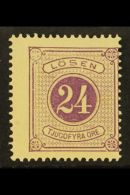 POSTAGE DUES 1874 24ore Red Violet, Facit L7a, Fine And Fresh Mint, Centred Right But Quite Lovely. For More... - Other & Unclassified