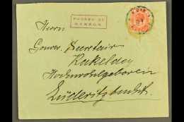 1917 (26 Jan) Cover To Luderitzbucht Bearing Glued Down 1d Union Stamp Tied By "KUIBIS / RAIL" Rubber Cds Cancel,... - South West Africa (1923-1990)