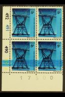 RSA VARIETY 1973 5c ESCOM (pylon) In Control Block Of 4 With LARGE, BLUE INK SMUDGE Across Lower Two Stamps, SG... - Unclassified