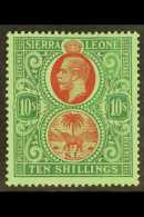 1921-27 10s Red & Green On Green, SG 146, Fine Mint, Very Fresh. For More Images, Please Visit... - Sierra Leone (...-1960)
