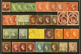 1885-1897 USED COLLECTION An Attractive Array On A Stock Card With Many Listed Shades. Includes 1885-93 Range With... - St.Vincent (...-1979)