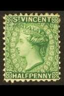 1883-84 ½d Green, Wmk Crown CA Perf 12, SG 42, Fine Mint. For More Images, Please Visit... - St.Vincent (...-1979)