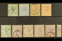 1883-92 USED SELECTION An All Different Used Range To Different 1s Colours (10 Stamps) For More Images, Please... - St.Lucia (...-1978)