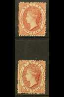 1863 1d Lake & 1d Brownish Lake, Both With Reversed Watermarks, SG 5ax, SG 5bx, Mint (2 Stamps) For More... - St.Lucia (...-1978)