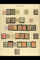 19TH CENTURY COLLECTION 1864-99 On Ancient Pages. A Mixed Mint & Used Old Time Collection Including Imperfs,... - Filippine