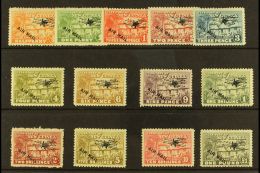 1931 Air Mail Overprint Set On "Huts" Issue Complete, SG 137/49, 1s Hinge Thin Otherwise Very Fine And Fresh Mint.... - Papua New Guinea