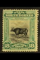 1909 18c Blue Green And Black Banteng, SG 175, Fine And Fresh Mint. Elusive Stamp. For More Images, Please Visit... - Borneo Del Nord (...-1963)