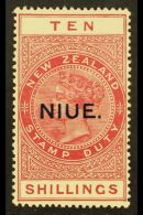 1918-29 10s Brown-red, Thick, Opaque, White Chalky Paper, SG 37b, Fine Mint. For More Images, Please Visit... - Niue