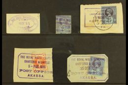 NIGER COMPANY TERRITORIES - AKASSA 1889-99 SELECTION On A Stock Card. Includes A 2½d Bearing Part 1895-99... - Altri & Non Classificati