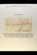 1823-1864 MAIL TO ENGLAND. An Interesting Group Of Stampless ENTIRE LETTERS, Inc 1823 With Straight-line... - Altri & Non Classificati